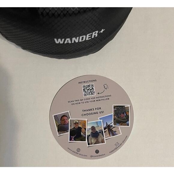 new WANDER PLUS+ Travel Pillow – Memory Foam Neck Support Airplanes & Cars Gray - Picture 4 of 10